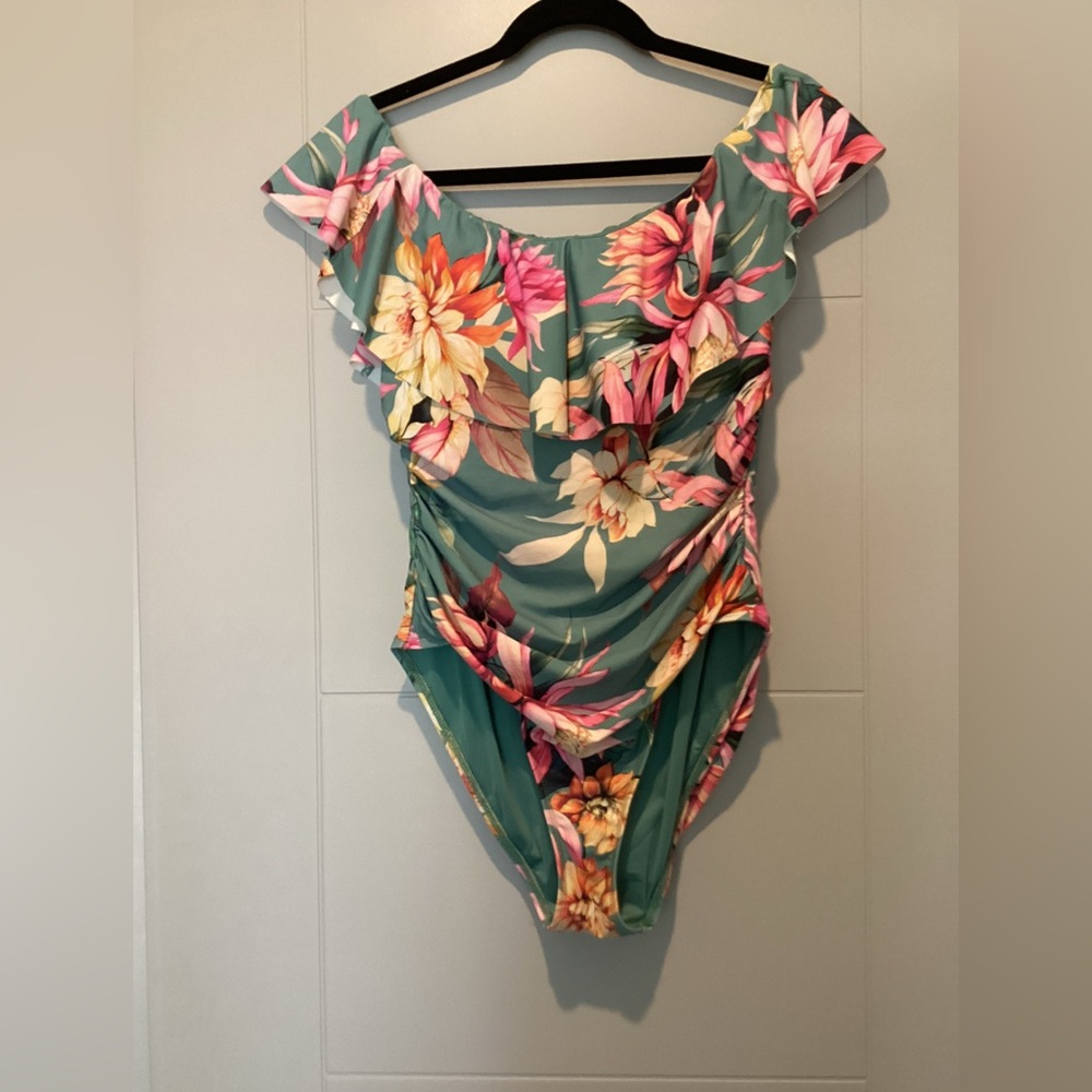 Floral Off-Shoulder Swimsuit 14